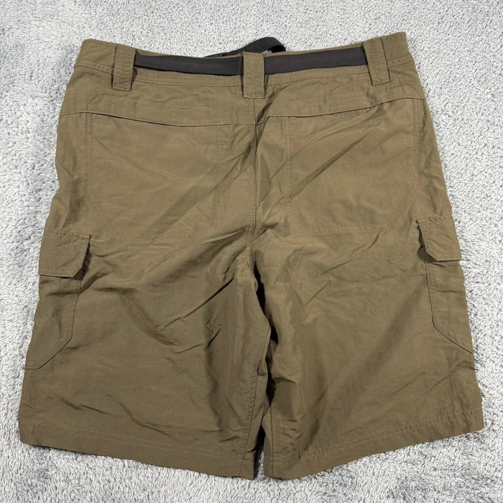 Eddie Bauer Travex‎ Cargo Shorts Mens 36 Belted Army Green Windbreaker Hiking